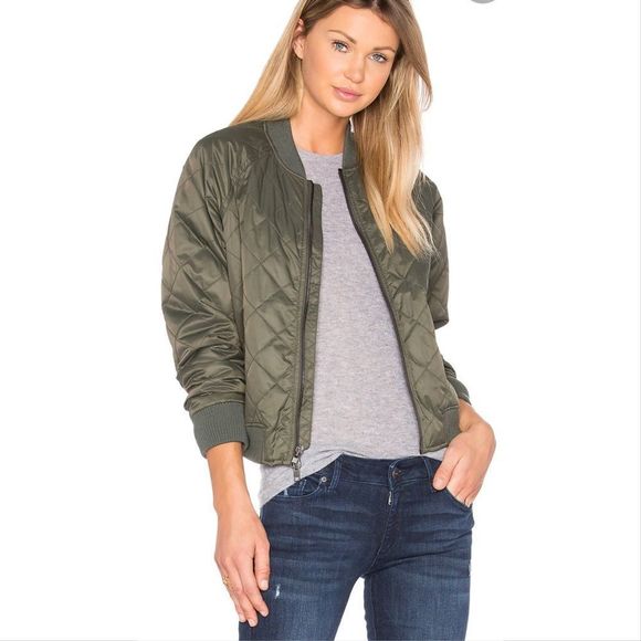 Vince Jackets & Blazers - Vince Quilted Bomber in Olive